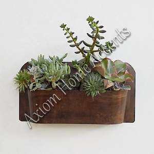 Maceta de metal rectangular grande para uso en exteriores e interiores, perfecta para exhibir Flores y vegetación de Axiom Home Accents - Product Image 6
