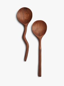 Premium Handcrafted Eco-Friendly Teak & Mango Wood Kitchen Tableware Customized Spoons with <b>Mirror</b> Polish Long Handle Made India - Product Image 4