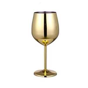 Copa de Vino Skies Trader WH250, Elegante, de Acero Inoxidable Dorado, para Flauta, Metal Plateado de Lujo, Irrompible, con Tallo, para Brindis - Product Image 3