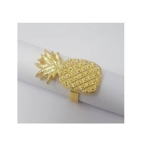 Elegante Juego de Anillos para Servilletas de Aluminio con Diseño de Piña Dorada, Ecológico, Duradero, Decorativo y de Primera Calidad para Hoteles - Product Image 2