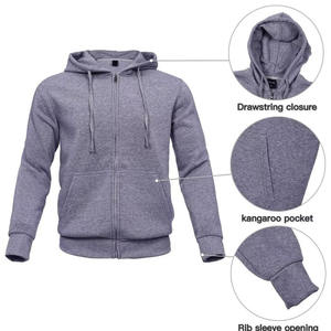 Ensemble de survêtement pour homme en molleton 100% coton avec veste zippée et pantalon de jogging, personnalisable OEM ODM, respirant, pour la gym et l'entraînement - Product Image 3