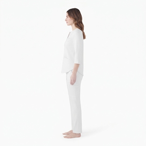 Ensemble de vêtements de travail pour infirmières, femmes, avec haut à col en V à manches courtes et pantalon de jogging, pour hôpital et soins de santé - Product Image 3