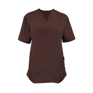 Wholesale Women's Brown V-Neck <b>Scrub</b> Set Cotton Polyester Woven Hospital Uniform Pants Top Medical <b>Scrubs</b> <b>Nurses</b> Wear - Product Image 4