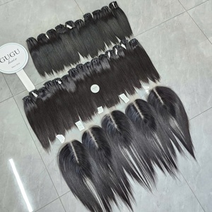 Extensions de cheveux vierges lisses en gros, double épaisseur, couleur naturelle, cheveux humains vietnamiens d'un seul donneur, trame Genius double résistance - Product Image 3