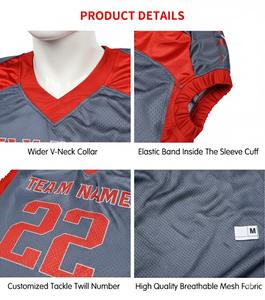 Jersey de Fútbol Americano Personalizado, Nombre del Equipo y Número Cosidos, Sublimación, Transpirable, Ligero, Uniforme de Poliéster/Spandex de 330 g/m² - Product Image 4