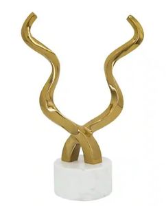 Unique Metal Aluminum Sparrow Sculptures Gold Finished Abstract Figurines for Home Living Room Decor Desktop Sculpture - Product Image 6