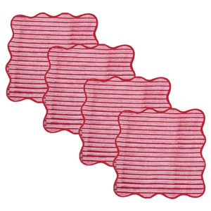 ผ้าเช็ดปากลายหอยเชลล์สำหรับตกแต่งโต๊ะอาหาร 4 ชิ้น - Product Image 5