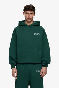 Ensemble de survêtement décontracté de haute qualité pour l'hiver, imprimé, streetwear, coupe oversize, avec sweat à capuche épais et pantalon de jogging respirant - Product Image 2