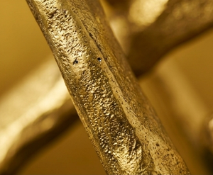 Objeto Decorativo Tallado a Mano en Metal Natural con Acabado en Color Dorado, Escultura Artesanal de Aluminio para Decoración del Hogar o Escritorio - Product Image 5