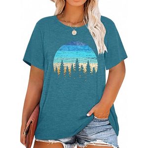 T-shirt graphique en coton pour femmes, coupe confortable, décontracté, à porter au quotidien, AuroraBlend Streetwear - Product Image 1