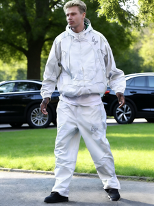 Ensemble coupe-vent réfléchissant de haute qualité, ensemble de survêtement vierge pour homme, ensembles de jogging, design cargo sportif, créez votre propre marque, ensemble de sweats pour homme - Product Image 2