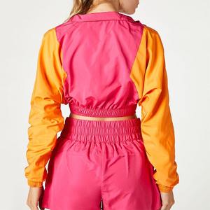 Conjunto Corto de Chaqueta Cortavientos para Mujer con Logotipo Bordado Personalizado, Conjunto de Pantalones Cortos de Nailon Transpirable para Mujer - Product Image 2