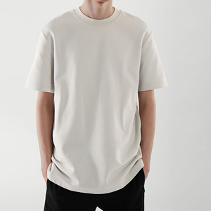 Nouveau T-shirt unisexe décontracté en sergé 100 % polyester, coupe courte oversize, respirant, anti-plis, épaules tombantes, 120g - Product Image 5