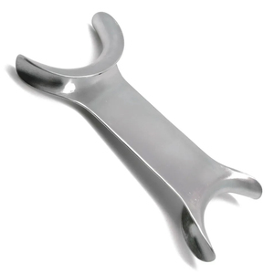 Écarteur de joue dentaire manuel 4,5 pouces, instruments chirurgicaux d'orthodontie, réutilisable, double face, en acier inoxydable, CE - Product Image 1