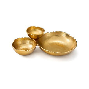 Ensemble de 3 bols à condiments en métal argenté, design moderne, pour la décoration de table, ustensiles de cuisine artisanaux, idéal comme centre de table ou cadeau. - Product Image 2