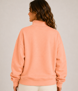 Sudadera Oversize de Cuello Alto para Mujer con Logotipo Personalizado, 100% Algodón, Hombros Caídos, Estilo Casual y Urbano - Product Image 6
