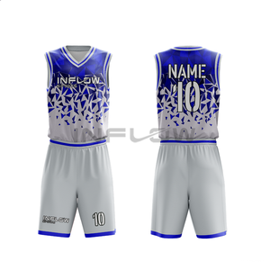 Ensemble de basket-ball pour hommes, sublimation, respirant, grande taille, extensible dans quatre directions, séchage rapide, nom et numéro personnalisés - Product Image 5