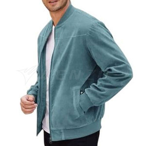 Fashionable Winter <b>Men</b> <b>Suede</b> Leather <b>Jacket</b>-Eco-Friendly Breathable Outerwear with Front Logo High Quality Durable Stylish - Product Image 2