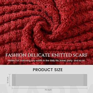 Bufanda de punto unisex de envío rápido - Calentador de cuello de invierno en stock - Ropa de punto acanalado suave con logotipo personalizado al por mayor - Product Image 6