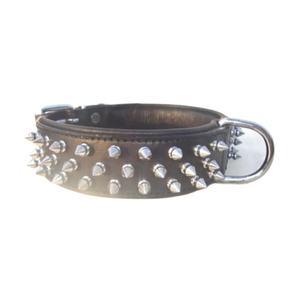 Collier de chien réglable en cuir pur Design élégant de rivet Top Accessoires pour animaux de compagnie - Product Image 1