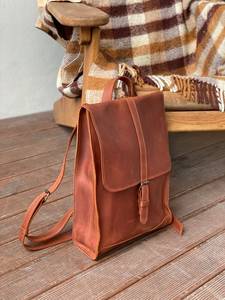 Multi-functional Waterproof Leather <b>Backpack</b> Anti-Theft Vintage Laptop Bag Genuine Leather Rucksack LBP-0314 - Product Image 5