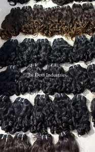 Lot de Cheveux Humains Bruts Bouclés Indiens de Luxe, Cuticules Alignées, Tissage de Cheveux Bouclés Birmans et Vietnamiens, Motif Pixie Fumi Rebondissant pour Coiffure - Product Image 6