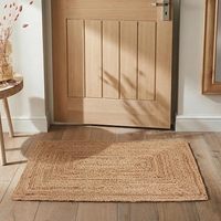 Tapis de sol design vintage en jonc de mer, tapis de porte fait main, durable, tapis d'entrée artisanal du Vietnam