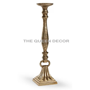 Meilleure Vente : Grand Porte-Bougie en Métal Doré en Aluminium, Idéal pour les Célébrations Festives et la Vaisselle de Table - Product Image 2