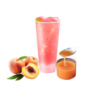 Concentré de jus de pêche en gros de 1,2 L prêt à l'emploi avec une durée de conservation de 12 mois pour les smoothies halal et les boissons au thé - Product Image 1