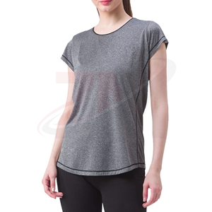 T-shirt en coton uni pour femme, coupe classique, tissu respirant et doux, décontracté, à porter au quotidien, look simple et basique, tendance estivale - Product Image 3