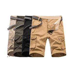 Pantalon baggy multi-poches décontracté d'été pour hommes, culotte ample à la mode, motif solide, anti-rides, écologique, grande taille - Product Image 1