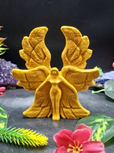 Ángel de Jade Amarillo con Alas – Un Símbolo de Paz, Protección y Prosperidad |   Reiki/Chakra/Cura/Energía |   Decoración del Hogar - Product Image 6