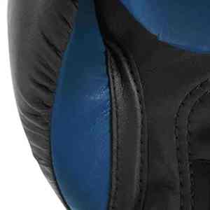 Gants de boxe en cuir bleu avec sangle de poignet en velcro pour adultes, pour l'entraînement - Product Image 5