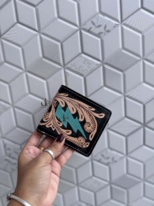 Hand Tooled Leather <b>Wallet</b> New Trending Men's <b>Long</b> Zipper <b>Wallet</b> Hot Sale Fashion Black Colour Cash Holder Gift for Him - Product Image 4