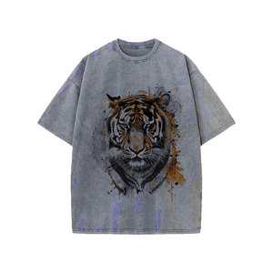 Camiseta Negra de Manga Corta para Hombre con Estampado de Fotos Coloridas, Estilo Urbano, Cuello Redondo, Corte Regular, Algodón Jersey Ecológico, 180g - Product Image 6