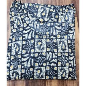 ATRACTIVE POLIETERSULFONA ACETATO ESTAMPADO TRABAJO UNA PIEZA NEGRO Mujer Adulto En stock Kurta / Kurti - Product Image 2