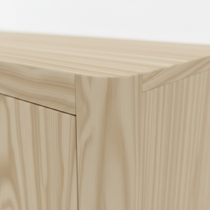 Aparador Moderno de Roble Macizo de 4 Puertas con Bordes Suaves y Diseño Ecológico - Product Image 4