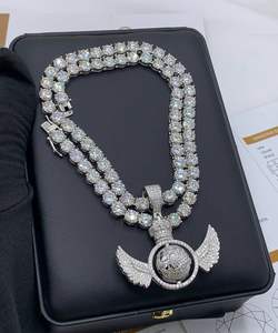 Drop Shipping GRA Certified Sterling Silver Moissanite Necklaces 2mm 3mm 4mm 5mm 6.5mm Tennis Chain Bracelet VVS Tennis <b>Watch</b> - Product Image 1