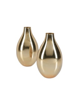 Vase à fleurs en métal finition luxe, pièce de décoration intérieure moderne pour les bureaux et les tables d'hôtel - Product Image 2