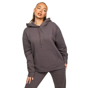 Nueva Colección de Ropa Deportiva de Invierno para Mujer, Sudaderas con Capucha y Bolsillo Grande, Sudadera Corta Personalizada de Talla Grande - Product Image 1