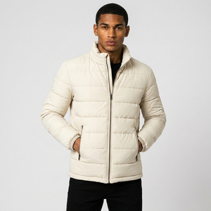 100% High Quality <b>Men's</b> Casual Quilted <b>Jacket</b> <b>Long</b> Sleeve Winter Outerwear Work Style Puffer Coat Stand Direct Manufacturer - Product Image 1