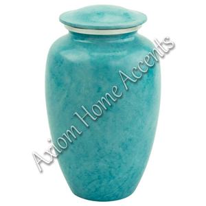 Urna de cremación de aluminio hecha a mano con ilustraciones detalladas recuerdo conmemorativo perfecto por Axiom Home Accents - Product Image 1