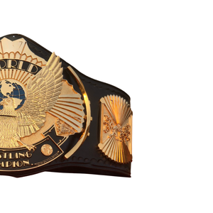 Cinturón de Campeón de Lucha Libre, Diseño de Águila, Título Personalizable en Cuero, Dorado y Negro, Artículo de Colección Premium - Product Image 3