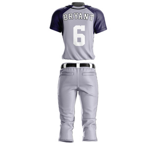 Ensemble de maillot de baseball pour homme, bleu royal avec bordure noire, pantalon blanc, boutons sur le devant, manches courtes - Product Image 4
