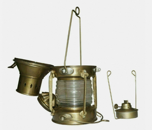 Vintage <b>nautical</b> hanging <b>lamp</b> Maritime kerosene oil lantern Ship themed metal lantern <b>Nautical</b> decor hanging <b>lamp</b> - Product Image 4