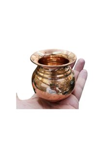 Kalash en cuivre fait main de qualité supérieure pour la religion hindoue, avec finition polie en cuivre pour la Pooja - Product Image 2