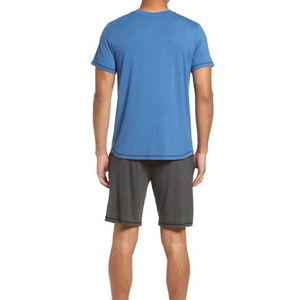 Ensemble chemise et short d'été pour homme de haute qualité, 100% coton, respirant, léger, séchage rapide, impression de logo personnalisée, service OEM, Puff - Product Image 2