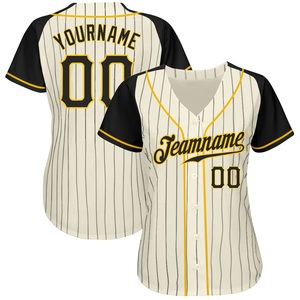 Maillot de baseball personnalisé à rayures fines pour homme, manches courtes, boutons sur le devant, nom et numéro de l'équipe, 100% polyester respirant, taille adulte XS-76 - Product Image 3