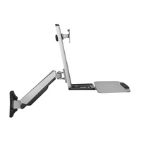 Bureau réglable en hauteur pour maison, meuble de bureau ergonomique, à montage mural, avec support pour CPU