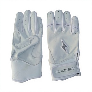 2026 All-White Hitting Protective Hand-wear Gloves Ultra-Soft Leather Durable Breathable Baseball Palms Premium Softball - Product Image 1